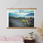 Bloom waar u bent geplant hangend wandkleed (Slaapkamer)