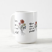 Bloom waar u bent geplant koffiemok (Voorkant links)