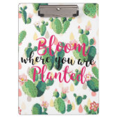 Bloom waar u het geplande Cactus Print Klembord be (Voorkant)