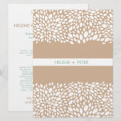 Bloom Wedding Program in Cashmere Programma (Voorkant / Achterkant)