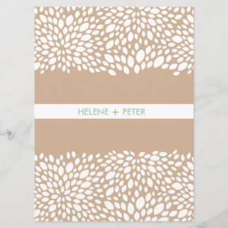 Bloom Wedding Program in Cashmere Programma