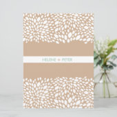 Bloom  Wedding Program in Cashmere Programma (Staand voorkant)