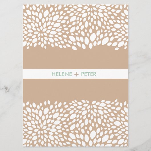 Bloom  Wedding Program in Cashmere Programma (Voorkant)