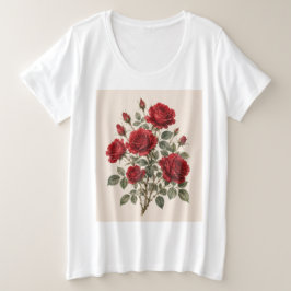 Bloom Where You Are Planted | Vintage Rose Botanic Grote Maat T-shirt