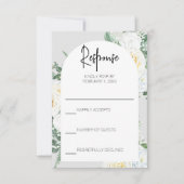 Bloom White Floral Respons Kaart (Voorkant)