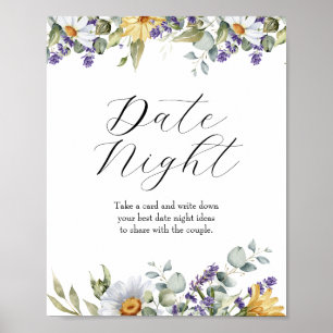 Bloom Wildflower   Meadow Bloemen Datum Nacht Idee Poster