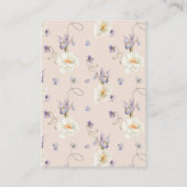 Bloom Wildflower Rustisch Baby shower Diaper Raffl Informatiekaartje (Achterkant)