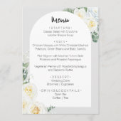 Bloom Wit Bloemen Bruiloft Menu (Voorkant)