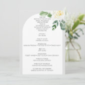 Bloom Wit Bloemen Bruiloft Programma (Staand voorkant)