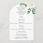 Bloom Wit Bloemen Bruiloft Programma (Voorkant)