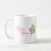 Bloom with Grace cup with a rose" 🌸 Koffiemok (Links)