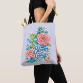 🌸👜 “Bloom with Grace” Tote Bag (De près)