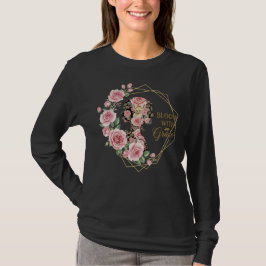 Bloom With Grace – Vrouwelijke Bloemen Silhouet Ku T-shirt