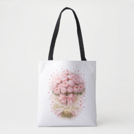 Bloom With Love Floral Romantic Tote Draagtas