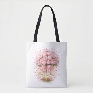 Bloom With Love Floral Romantic Tote Draagtas