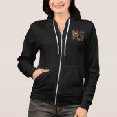 "Bloom with Time" T-Shirt Full-Zip Hoodie (Voorkant)