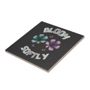 Bloom Zacht Lentebloem Ontwerp Pastel Cottageco Tegeltje