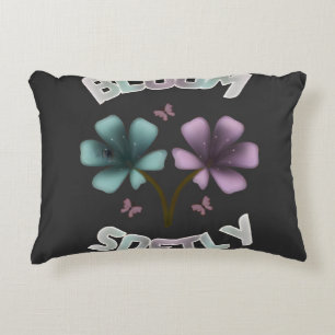 Bloom Zacht Lentebloem Ontwerp Pastelkleurige Cott Accent Kussen
