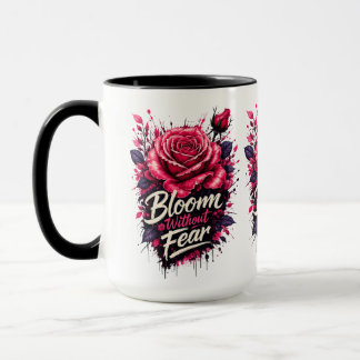Bloom Zonder Vrees Roos Bloemige Tweekleurige Koff Mok