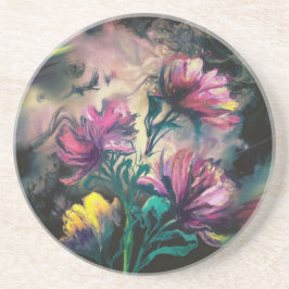 Bloombloemen Zandsteen Onderzetter