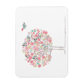 Bloomboom en vogels in liefde magneet (Verticaal)