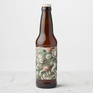Bloombound Sentinel – Gotisch bloemontwerp Bier Etiket