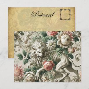 Bloombound Sentinel – Gotisch bloemontwerp Feestdagenkaart