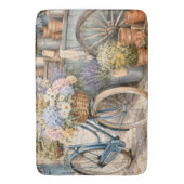 Bloomcore Bloemenmarkt Fiets Badmat (Voorkant Verticaal)
