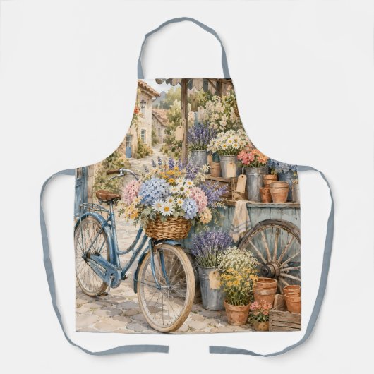 Bloomcore Bloemenmarkt Fiets Schort (Voorkant)