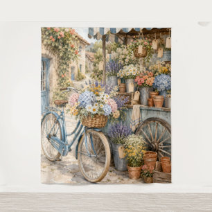 Bloomcore Bloemenmarkt Fiets Wandkleed
