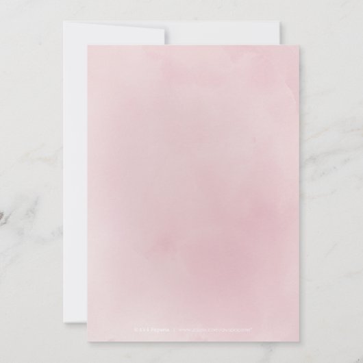 Bloomend botanisch blush Vrijgezellenfeest Kaart (Achterkant)