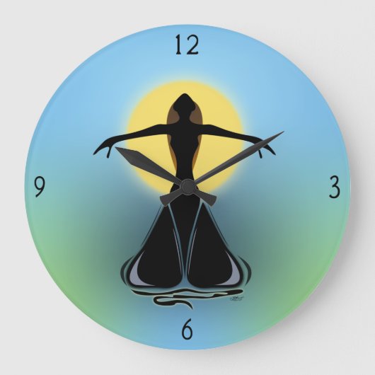 Bloomend Vrouw Grote klok (Voorkant)