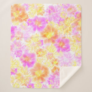 Bloomende bloemen Shibori Floral Tie Dye Pattern Sherpa Deken
