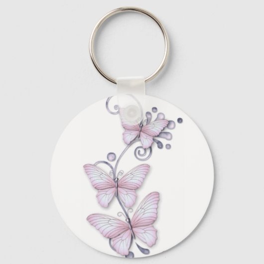 Bloomende Butterflies Sleutelhanger (Voorkant)