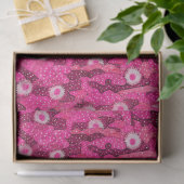 Bloomende cactus succulent roze camouflage patroon tissuepapier (Geschenk)