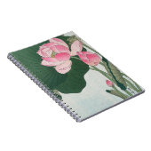 Bloomende lotusbloemen notitieboek (Rechterzijde)
