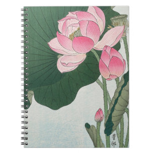 Bloomende lotusbloemen notitieboek