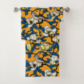 Bloomende magnolia en timuizvogel 3 bad handdoek (Insitu)