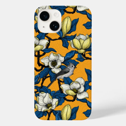 Bloomende magnolia en timuizvogel 3 Case-Mate iPhone case (Achterkant)
