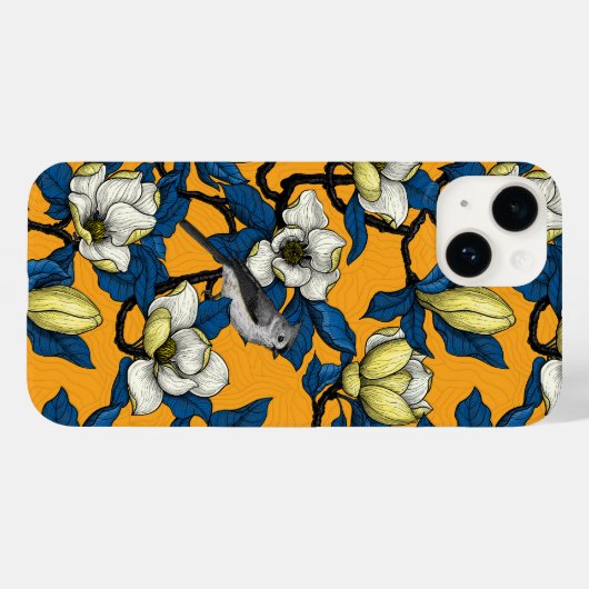 Bloomende magnolia en timuizvogel 3 Case-Mate iPhone case (Achterkant (horizontaal))