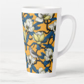 Bloomende magnolia en timuizvogel 3 latte mok (Rechts)