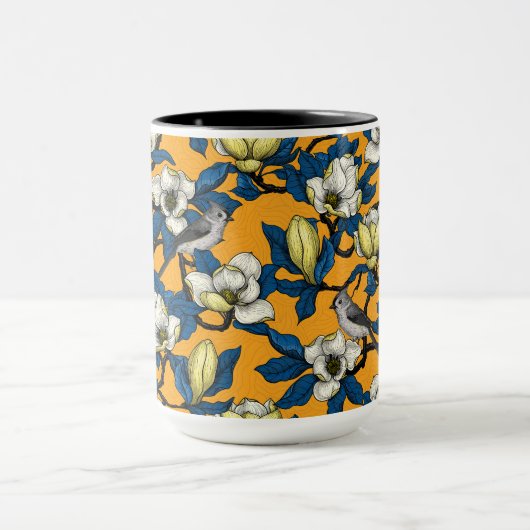 Bloomende magnolia en timuizvogel 3 mok (Midden)