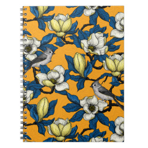 Bloomende magnolia en timuizvogel 3 notitieboek