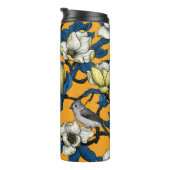 Bloomende magnolia en timuizvogel 3 thermosbeker (Geroteerd rechts)