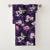 Bloomende magnolia en titmuis bird 4 bad handdoek (Insitu)