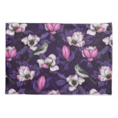 Bloomende magnolia en titmuis bird 4 kussensloop (Achterkant-Links)