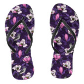 Bloomende magnolia en titmuis bird 4 teenslippers (Voetbed)