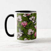 Bloomende magnolia en titmuisvogel 2 mok (Links)