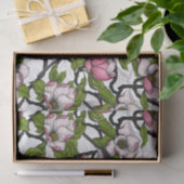 Bloomende magnolia en titmuisvogel tissuepapier (Geschenk)