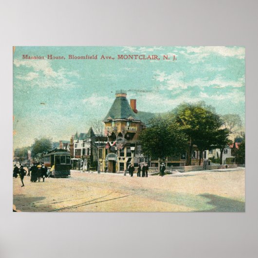 Bloomfield Ave., Montclair NJ 1908  Poster (Voorkant)